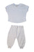A White Pants Sets from Quincy Mae in size 6-12M for girl. (Front View)
