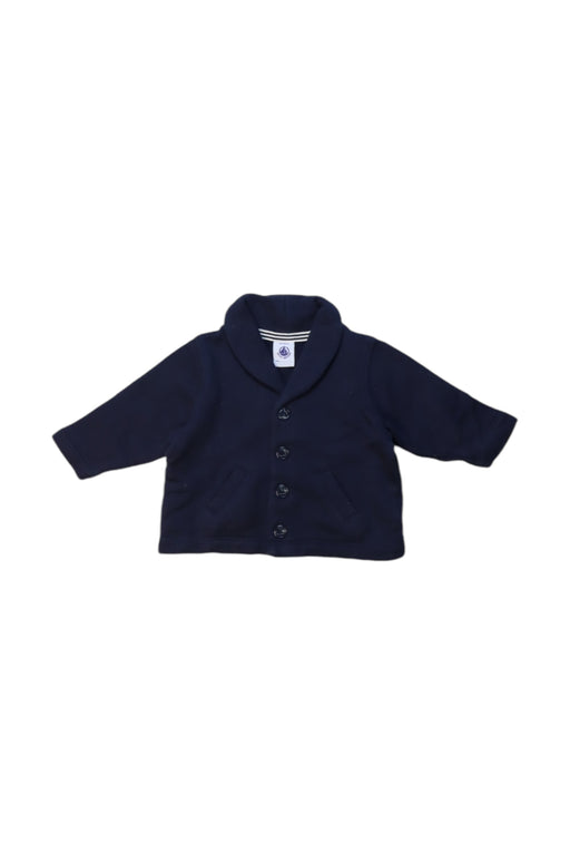 A Navy Blazers from Petit Bateau in size 0-3M for neutral. (Front View)