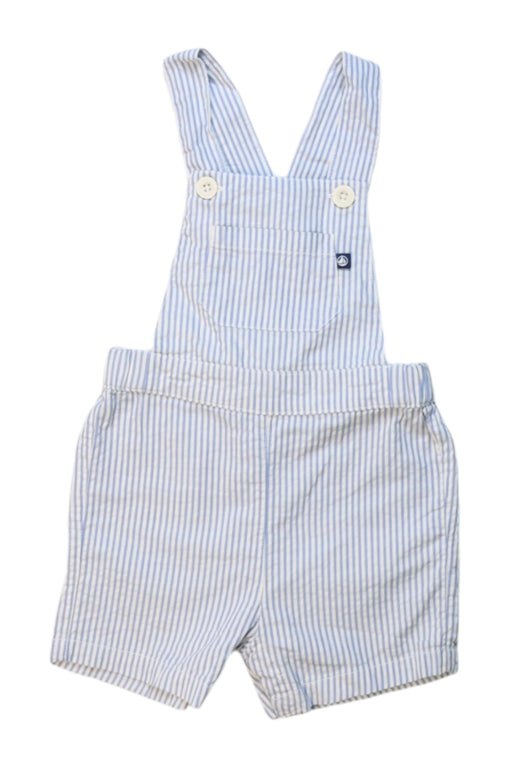 A Blue Overall Shorts from Petit Bateau in size 3-6M for boy. (Front View)