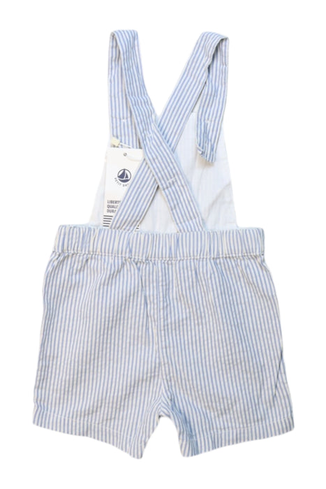 A Blue Overall Shorts from Petit Bateau in size 3-6M for boy. (Back View)