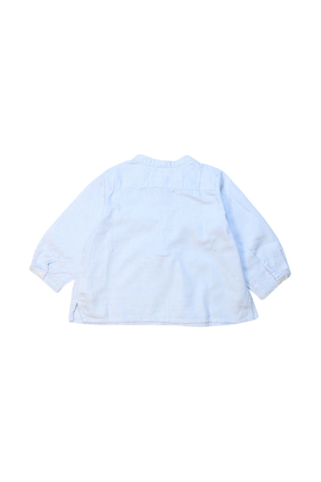 A Blue Long Sleeve Shirts from Bonpoint in size 3-6M for girl. (Back View)