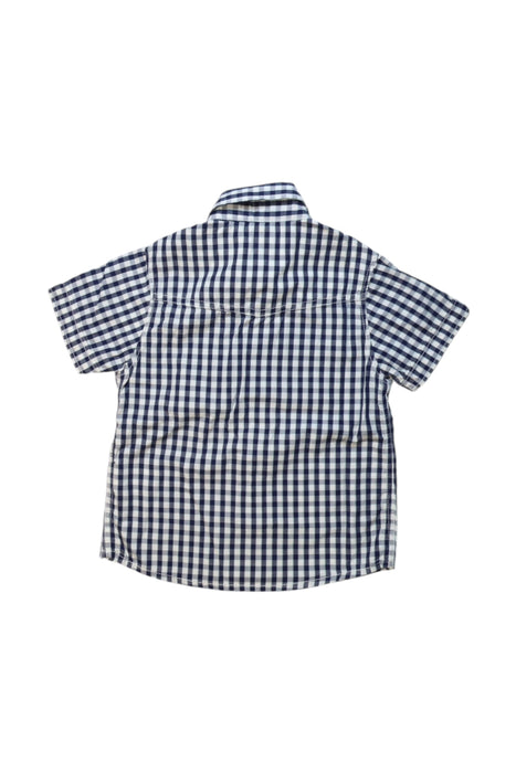 A Navy-White Short Sleeve Shirts from Timberland in size 4T for boy. (Back View)