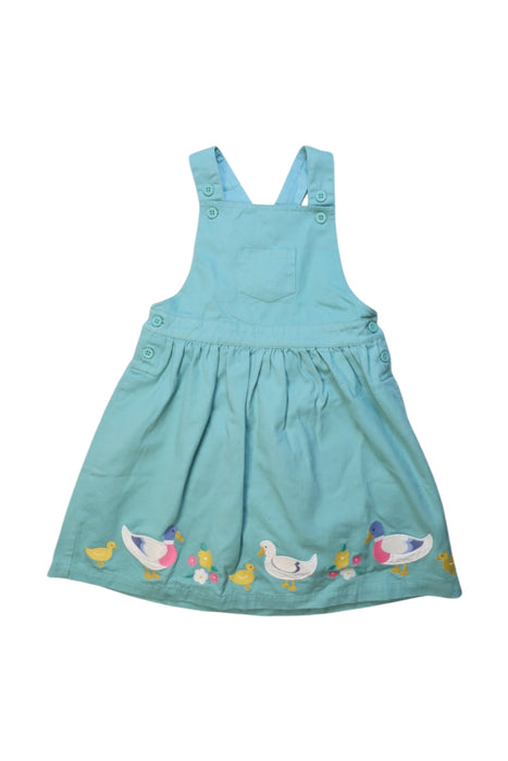 A Blue Overall Dresses from Jojo Maman Bébé in size 5T for girl. (Front View)