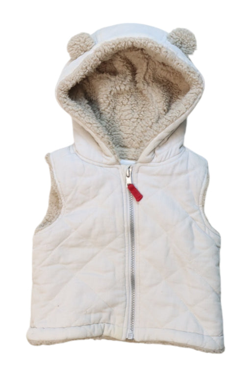 A White Outerwear Vests from The Little White Company in size 6-12M for girl. (Front View)