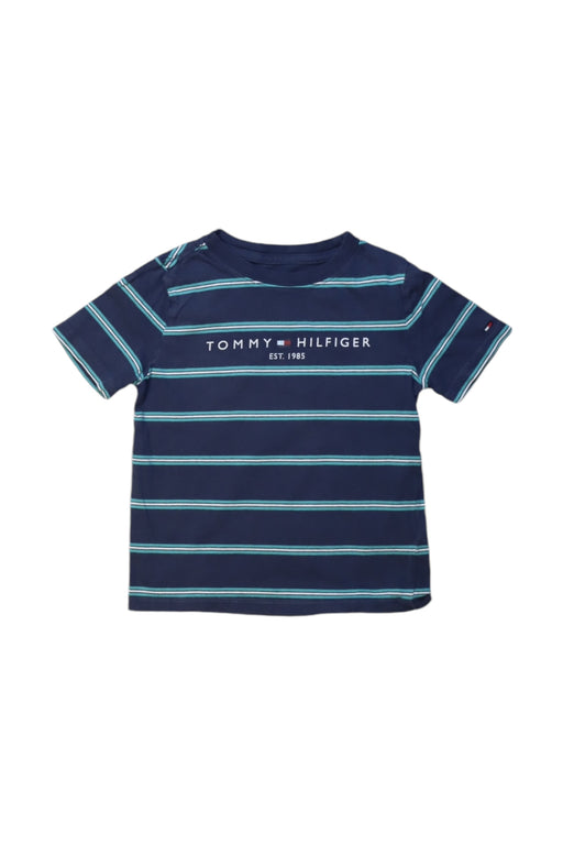 A Navy Short Sleeve T Shirts from Tommy Hilfiger in size 4T for boy. (Front View)