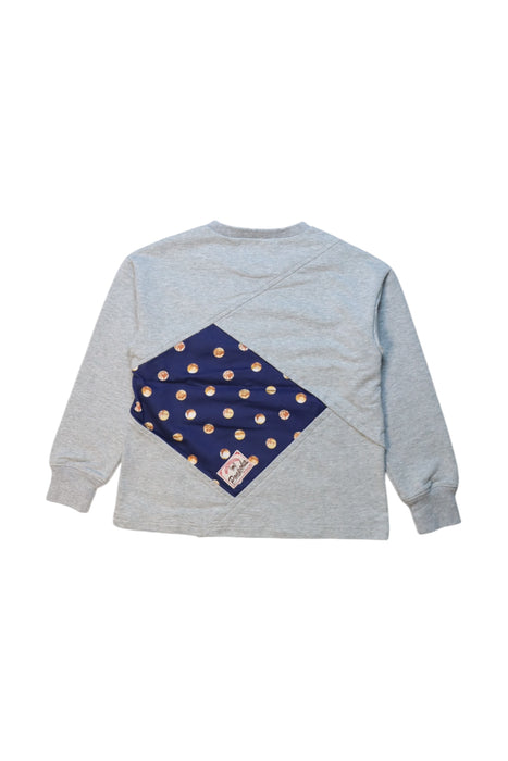 A Grey Crewneck Sweatshirts from As Know As Ponpoko in size 4T for boy. (Back View)