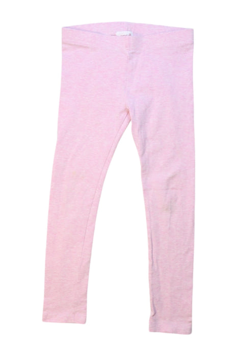 A Pink Leggings from Seed in size 5T for girl. (Front View)