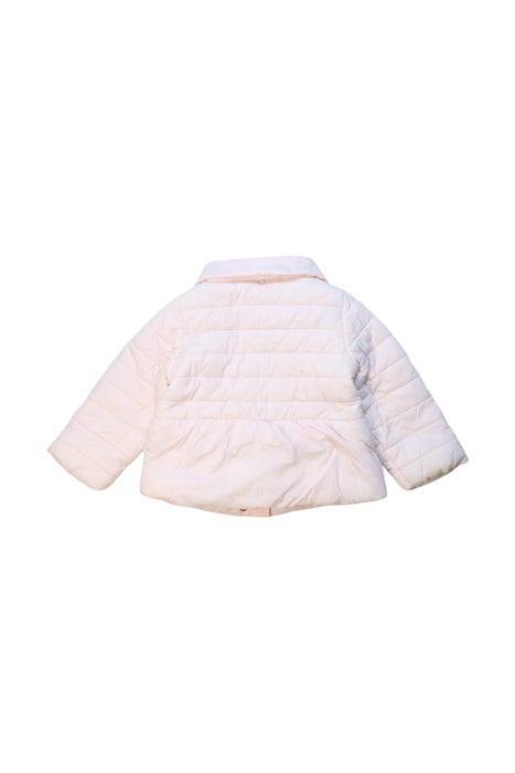 A Pink Puffer/Quilted Jackets from Jacadi in size 12-18M for girl. (Back View)