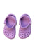 A Purple Sandals from Crocs in size 12-18M for girl. (Back View)