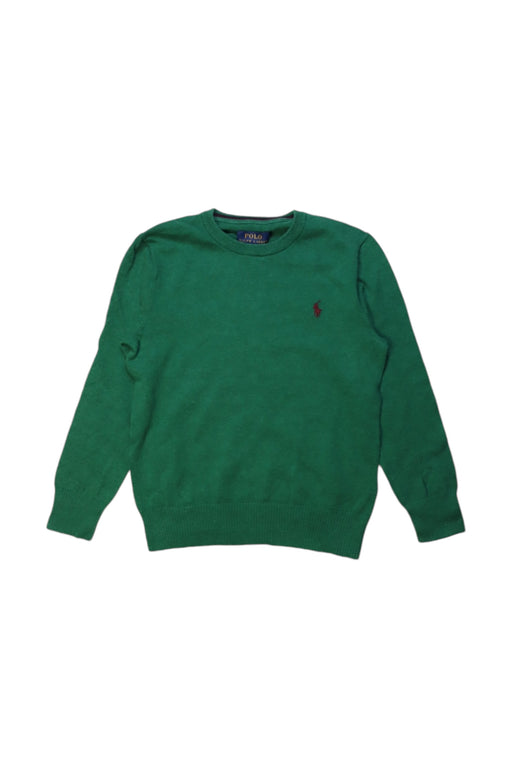 A Green Crewneck Sweatshirts from Polo Ralph Lauren in size 6T for boy. (Front View)