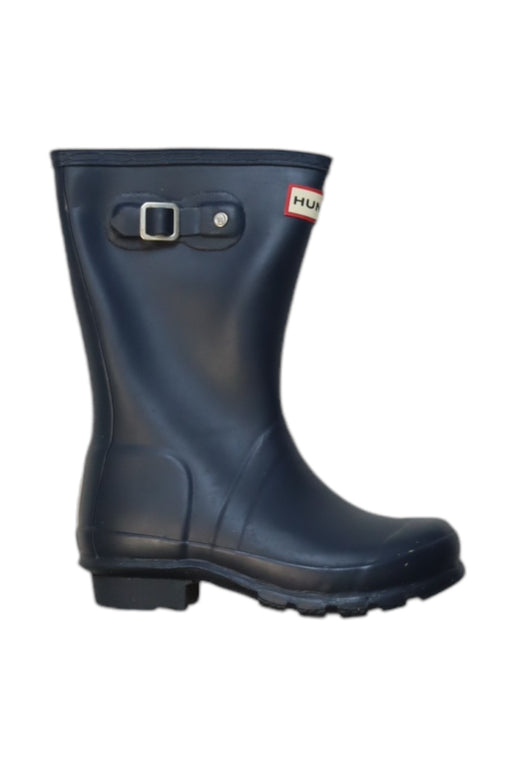 A Navy Rain Boots from Hunter in size 6T for girl. (Front View)