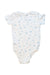 A White Short Sleeve Bodysuits from Not Too Big in size 6-12M for neutral. (Back View)