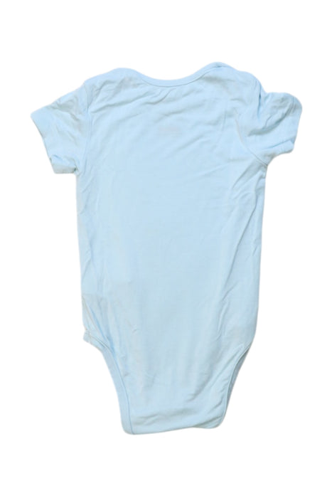 A Blue Short Sleeve Bodysuits from Not Too Big in size 6-12M for boy. (Back View)