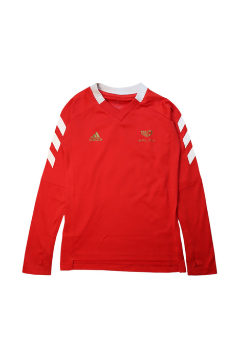 A Red Active Tops from Adidas in size 10Y for boy. (Front View)