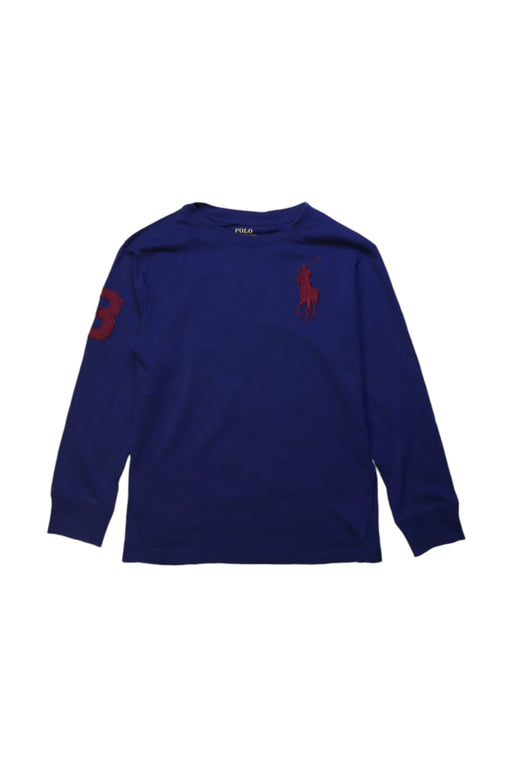 A Blue Long Sleeve T Shirts from Polo Ralph Lauren in size 8Y for boy. (Front View)