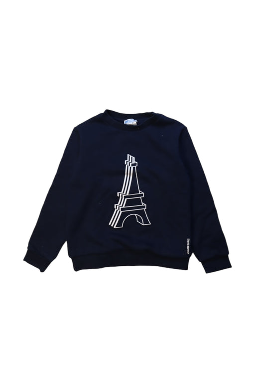 A Navy Crewneck Sweatshirts from Jacadi in size 8Y for boy. (Front View)