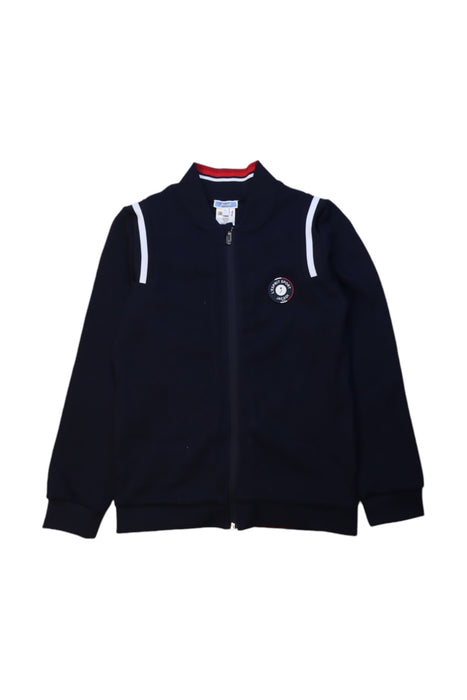 A Black Zippered Sweatshirts from Jacadi in size 10Y for boy. (Front View)