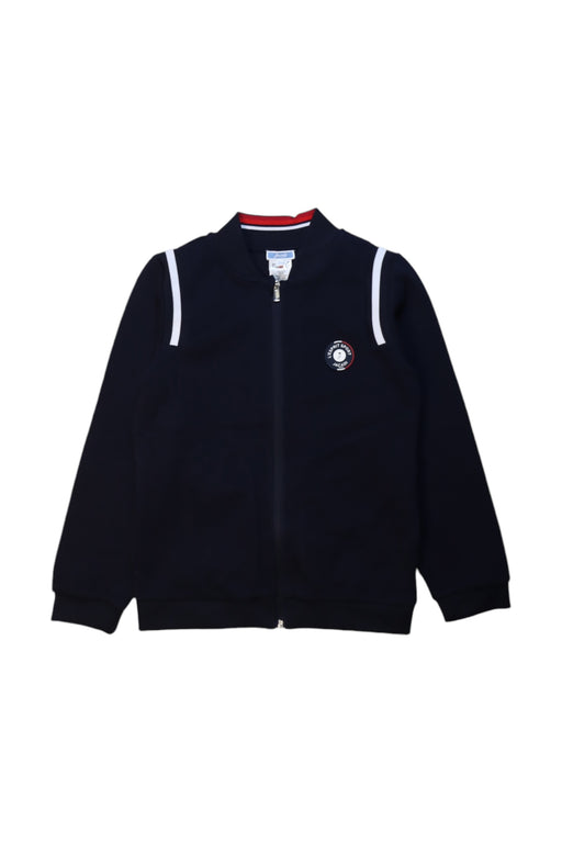 A Black Zippered Sweatshirts from Jacadi in size 10Y for boy. (Front View)