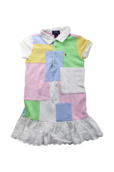 A Multicolour Short Sleeve Dresses from Polo Ralph Lauren in size 5T for girl. (Front View)