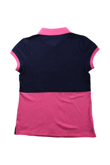 A Navy Short Sleeve Polos from Tommy Hilfiger in size 8Y for girl. (Back View)