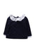 A Navy Long Sleeve Tops from Jacadi in size 2T for girl. (Front View)