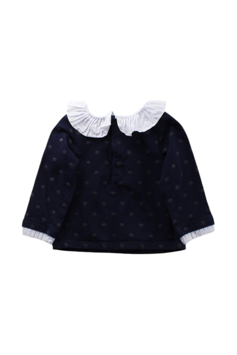 A Navy Long Sleeve Tops from Jacadi in size 2T for girl. (Back View)