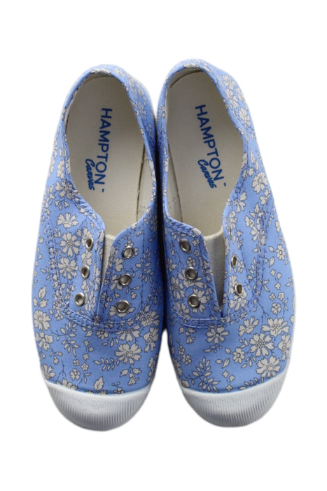 A Blue Slip Ons from Hampton Canvas in size 7Y for neutral. (Back View)