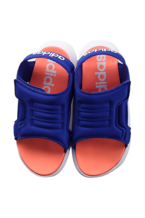 A Blue Sandals from Adidas in size 4T for neutral. (Back View)