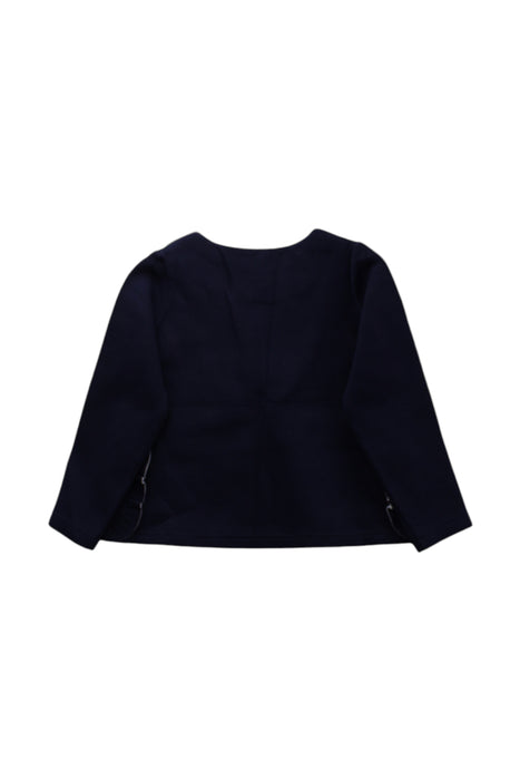 A Navy Lightweight Jackets from Jacadi in size 6T for girl. (Back View)