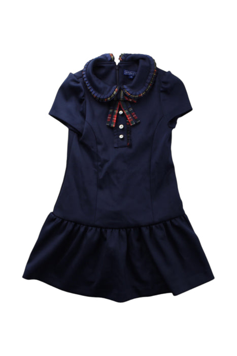 A Navy Short Sleeve Dresses from Nicholas & Bears in size 4T for girl. (Front View)