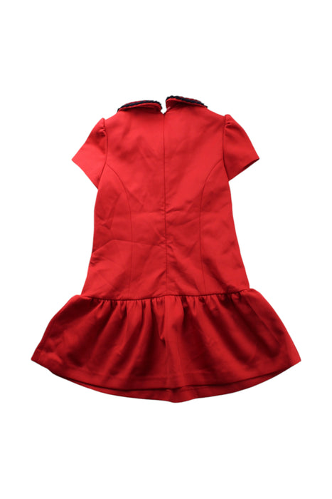 A Red Short Sleeve Dresses from Nicholas & Bears in size 4T for girl. (Back View)