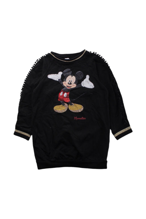 A Black Crewneck Sweatshirts from Monnalisa in size 5T for girl. (Front View)