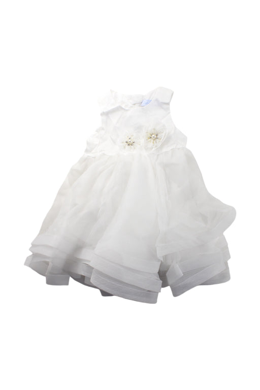 A White Sleeveless Dresses from Tartine et Chocolat in size 4T for girl. (Front View)