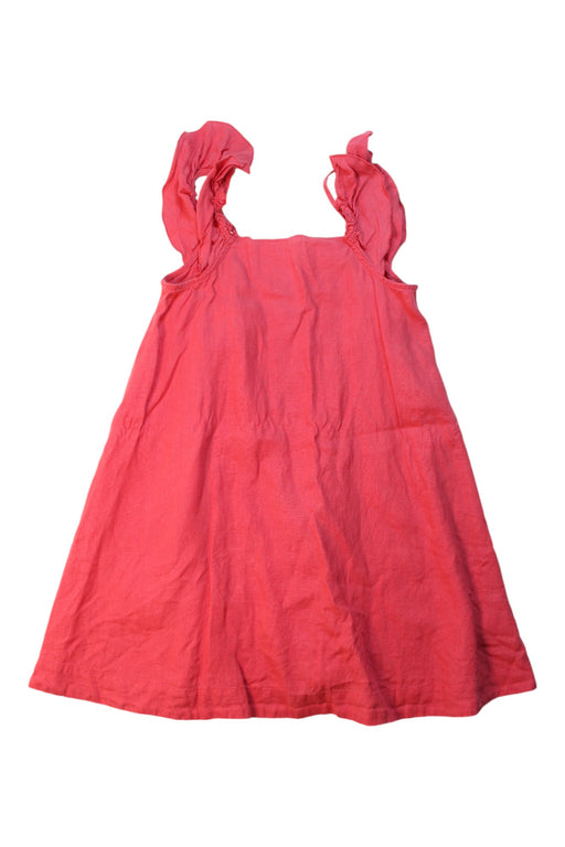 A Pink Sleeveless Dresses from Petit Bateau in size 10Y for girl. (Front View)