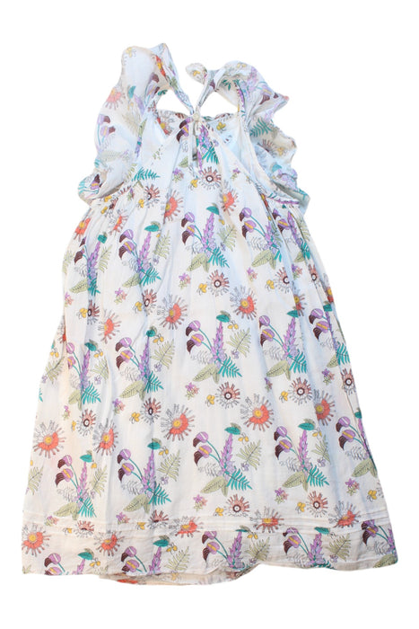 A Multicolour Sleeveless Dresses from Velveteen in size 6T for girl. (Back View)