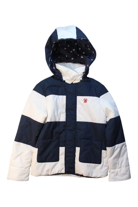 A Navy Puffer/Quilted Jackets from Nicholas & Bears in size 8Y for boy. (Front View)