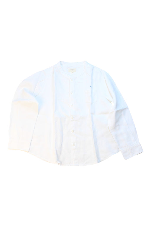 A White Long Sleeve Shirts from Nanos in size 8Y for boy. (Front View)