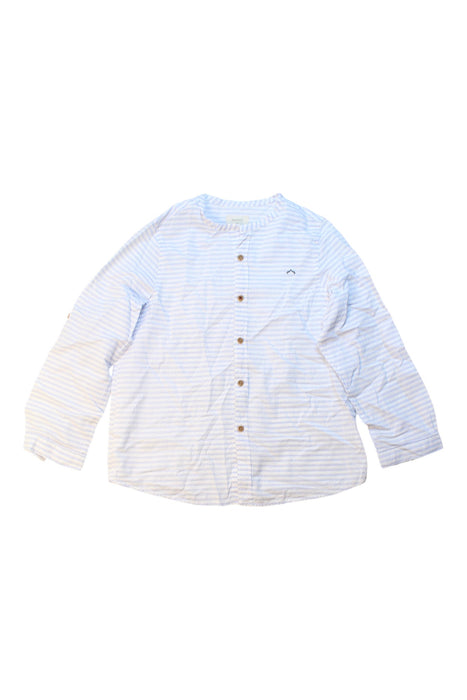 A White Long Sleeve Shirts from Nanos in size 9Y for boy. (Front View)