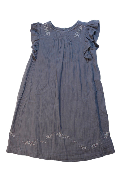 A Grey Sleeveless Dresses from Bonpoint in size 10Y for girl. (Front View)