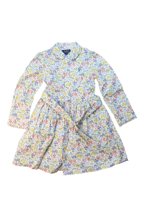 A Multicolour Long Sleeve Dresses from Polo Ralph Lauren in size 6T for girl. (Front View)