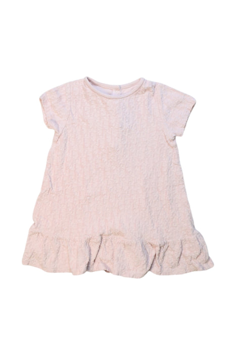 A Pink Short Sleeve Dresses from Dior in size 12-18M for girl. (Front View)