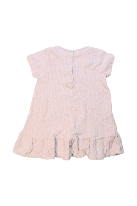 A Pink Short Sleeve Dresses from Dior in size 12-18M for girl. (Back View)