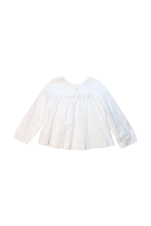 A White Long Sleeve Tops from Jacadi in size 3T for girl. (Front View)