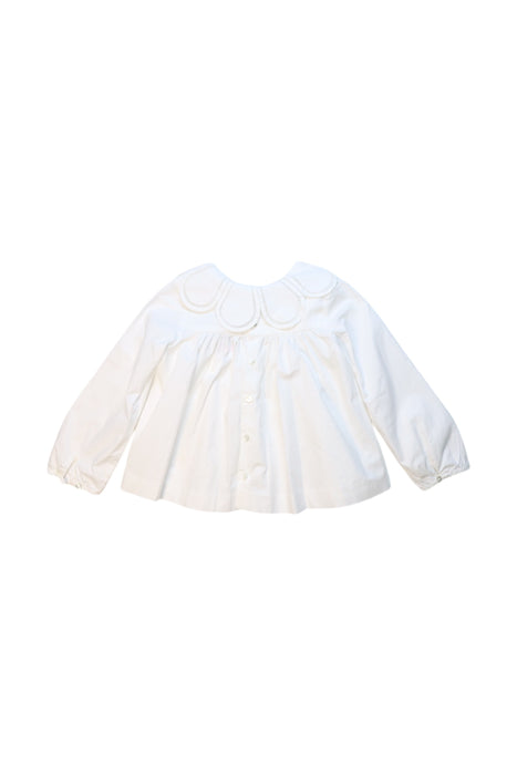 A White Long Sleeve Tops from Jacadi in size 3T for girl. (Back View)