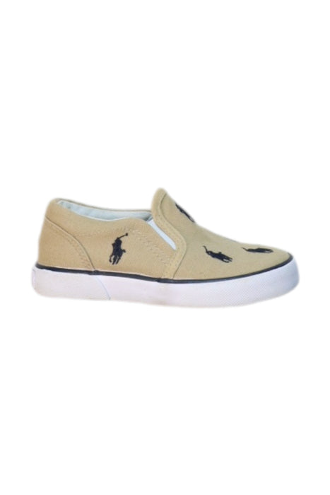 A Beige Slip Ons from Polo Ralph Lauren in size 3T for boy. (Front View)