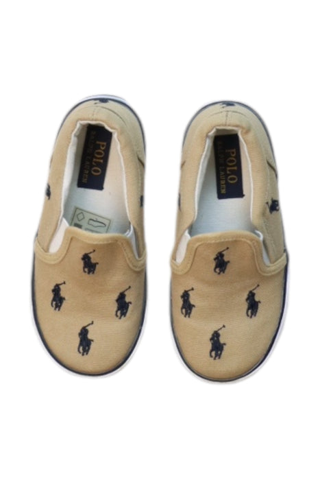 A Beige Slip Ons from Polo Ralph Lauren in size 3T for boy. (Back View)