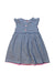 A Blue Sleeveless Dresses from Monsoon in size 12-18M for girl. (Back View)