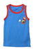 A Blue Sleeveless T Shirts from Stella McCartney in size 6T for boy. (Front View)