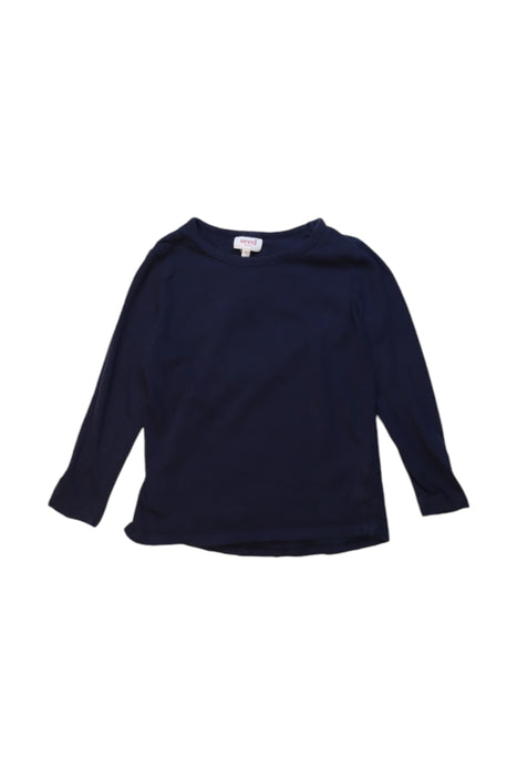 A Navy Long Sleeve Tops from Seed in size 5T for boy. (Front View)