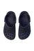 A Navy Slip Ons from Crocs in size 4T for neutral. (Back View)